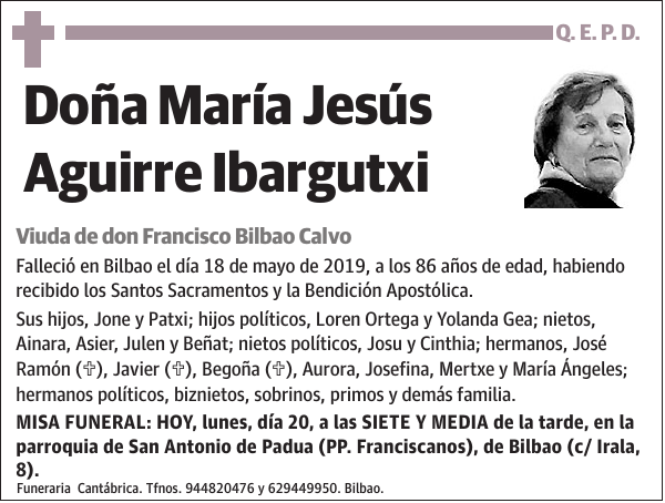 María Jesús Aguirre Ibargutxi