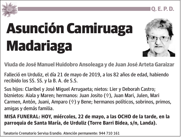 Asunción Camiruaga Madariaga