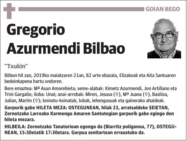 Gregorio Azurmendi Bilbao