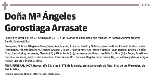 Mª Ángeles Gorostiaga Arrasate