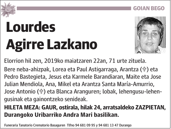 Lourdes Agirre Lazkano