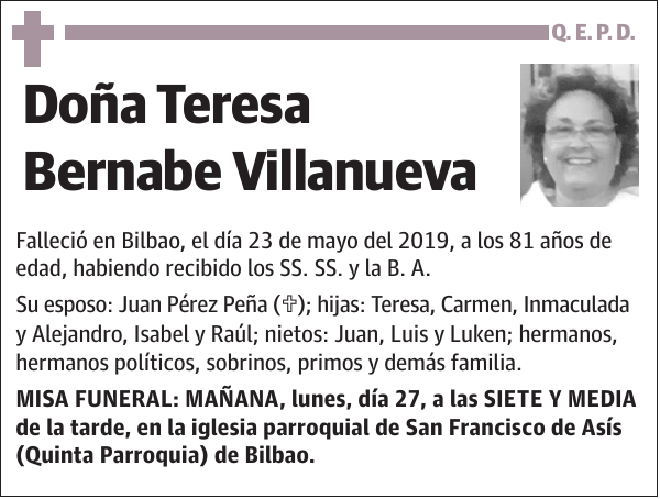 Teresa Bernabe Villanueva