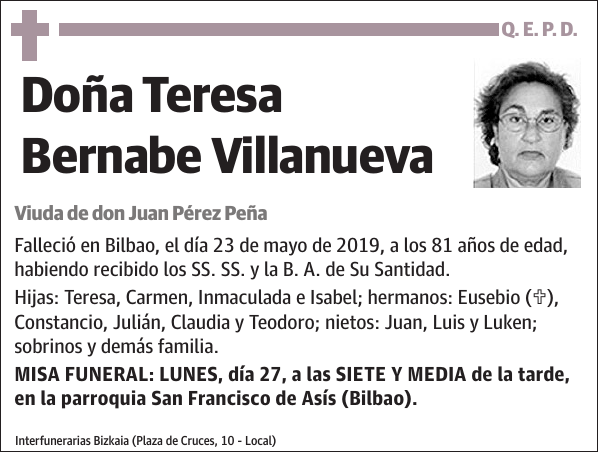 Teresa Bernabe Villanueva