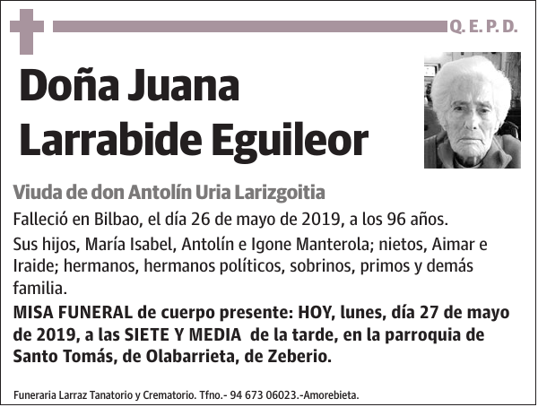 Juana Larrabide Eguileor