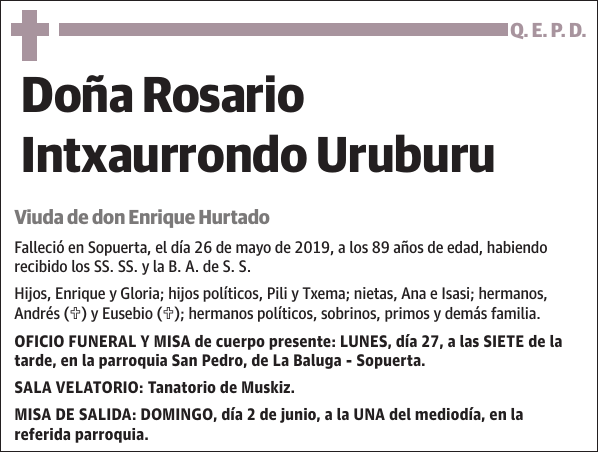 Rosario Intxaurrondo Uruburu