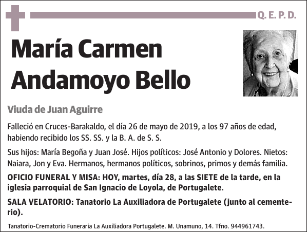 María Carmen Andamoyo Bello