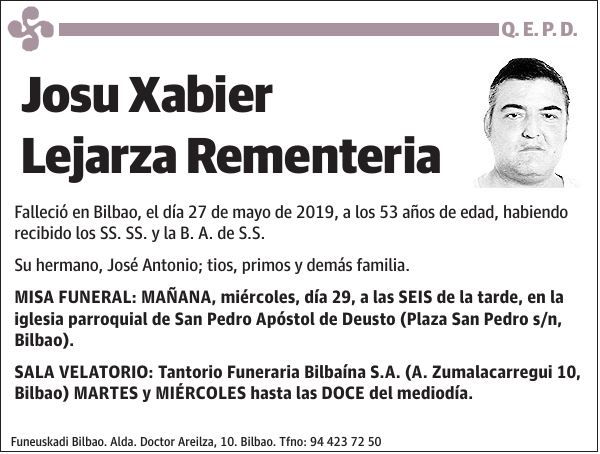 Josu Xabier Lejarza Rementeria