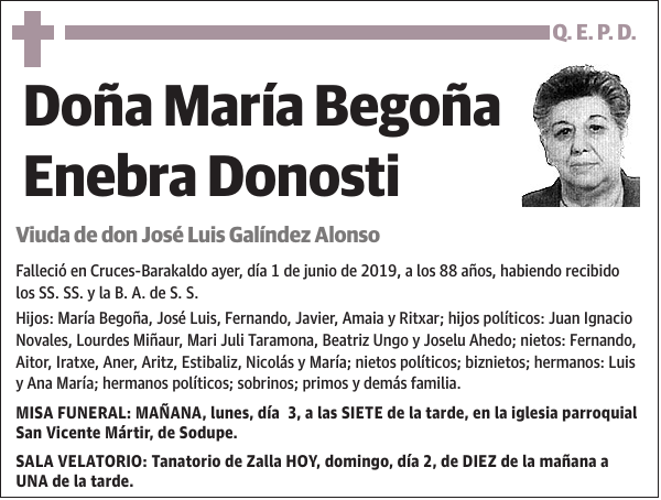 María Begoña Enebra Donosti