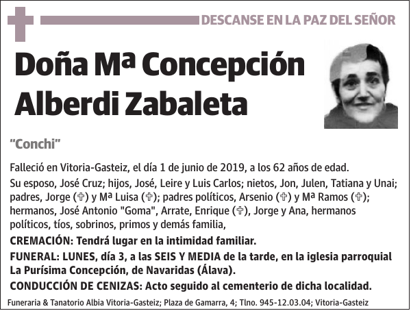 Mª Concepción Alberdi Zabaleta