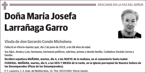 María Josefa Larrañaga Garro