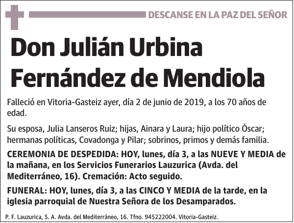 Julián Urbina Fernández de Mendiola