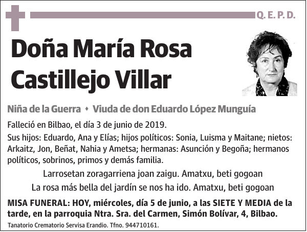 María Rosa Castillejo Villar