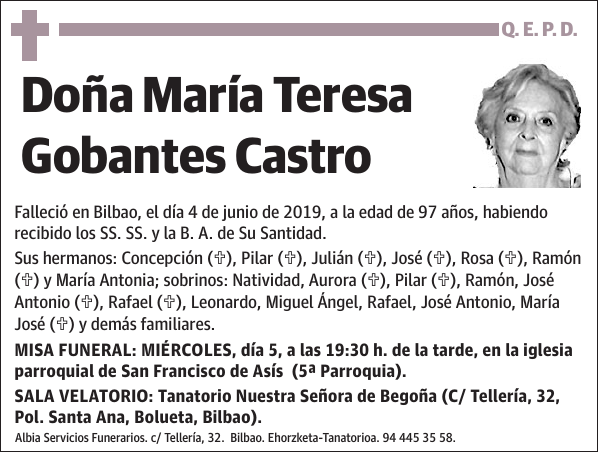 María Teresa Gobantes Castro