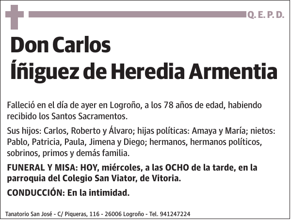 Carlos Íñiguez de Heredia Armentia