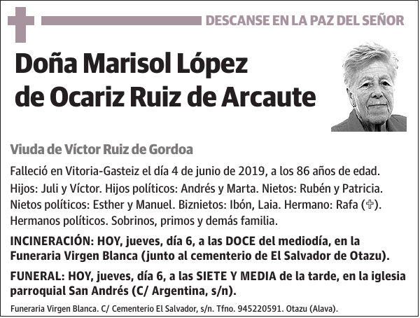 Marisol López de Ocariz Ruiz de Arcaute