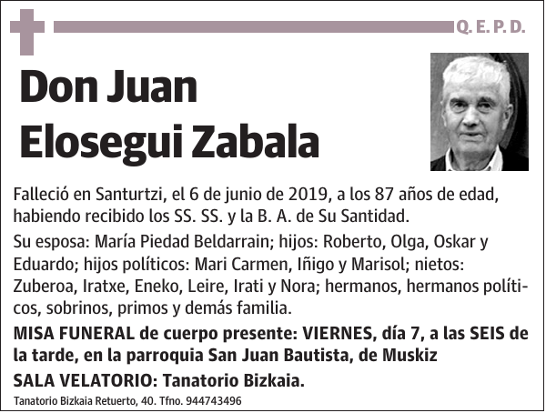 Juan Elosegui Zabala