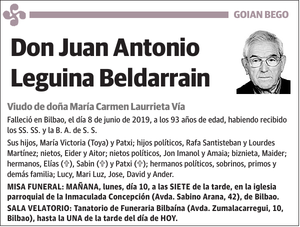 Juan Antonio Leguina Beldarrain