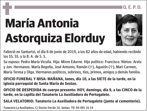 María Antonia Astorquiza Elorduy