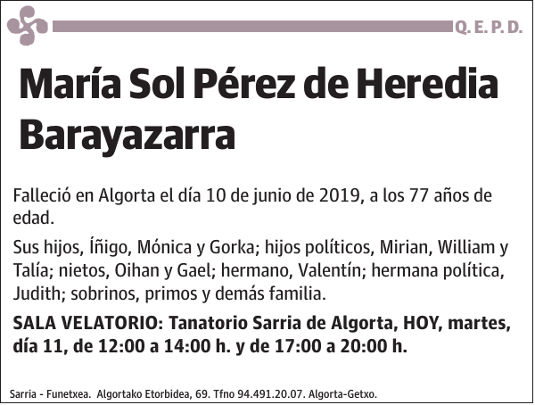 María Sol Pérez de Heredia Barayazarra