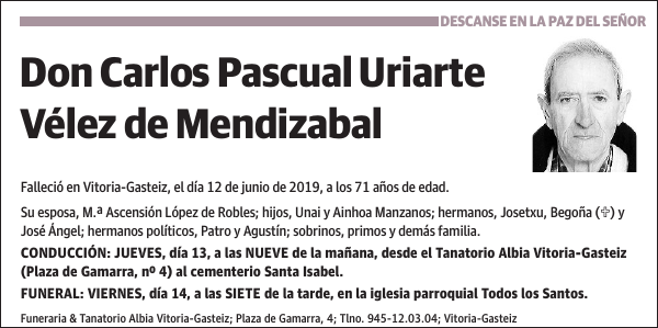 Carlos Pascual Uriarte Vélez de Mendizabal