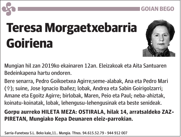 Teresa Morgaetxebarria Goiriena