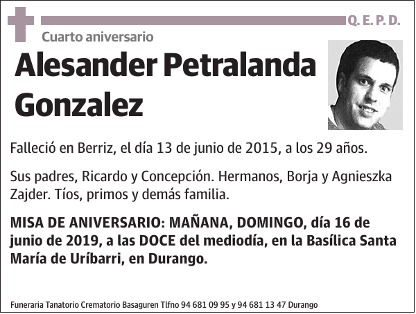 Alesander Petralanda Gonzalez