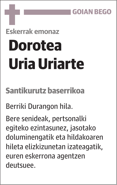 Dorotea Uria Uriarte