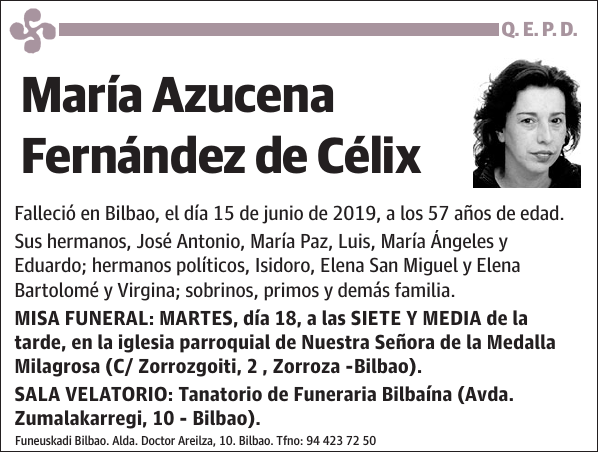 María Azucena Fernández de Célix