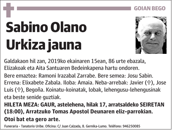 Sabino Olano Urkiza