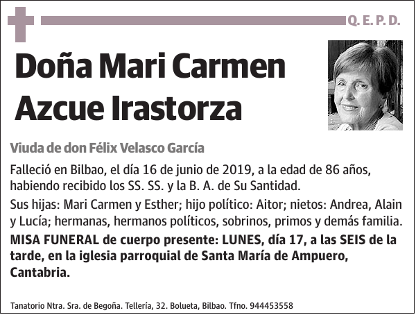 Mari Carmen Azcue Irastorza