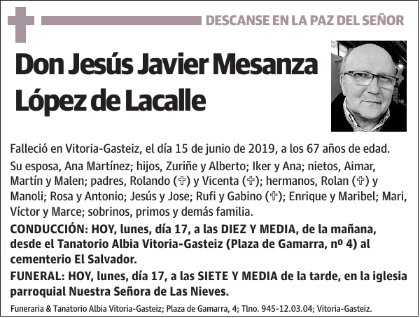 Jesús Javier Mesanza López de Lacalle