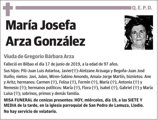 María Josefa Arza González