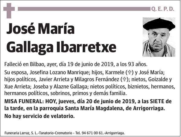 José María Gallaga Ibarretxe