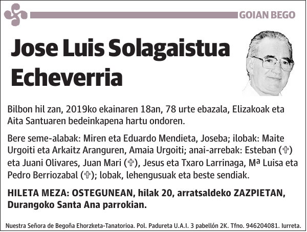 Jose Luis Solagaistua Echeverria