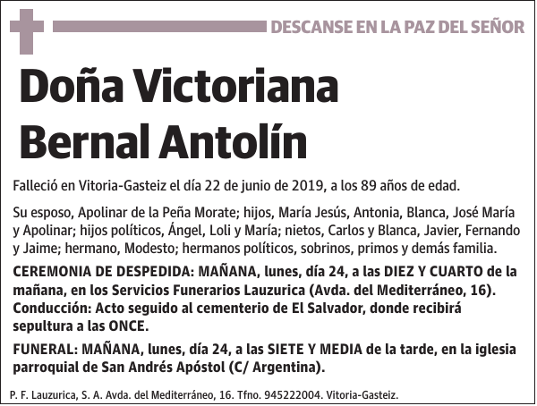 Victoriana Bernal Antolín