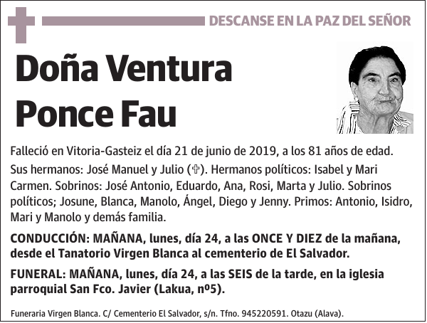 Ventura Ponce Fau