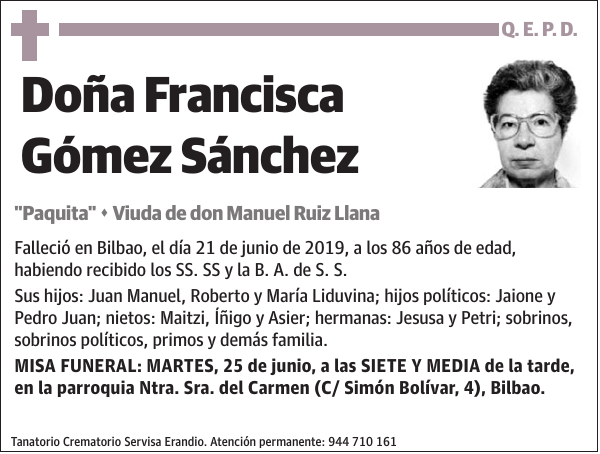 Francisca Gómez Sánchez