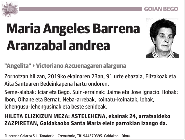 Maria Angeles Barrena Aranzabal