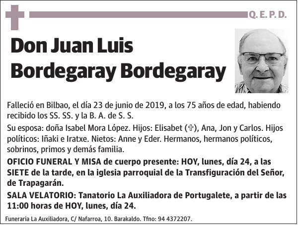 Juan Luis Bordegaray Bordegaray