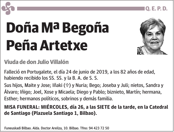 Mª Begoña Peña Artetxe