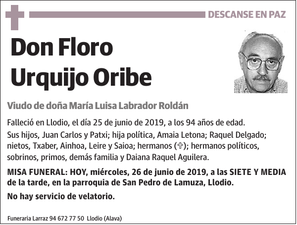 Floro Urquijo Oribe