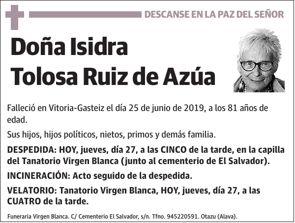 Isidra Tolosa Ruiz de Azúa