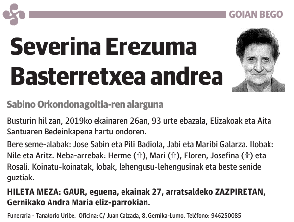 Severina Erezuma Basterretxea