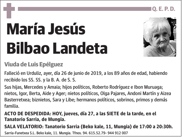 María Jesús Bilbao Landeta