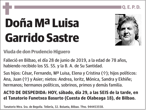 Mª Luisa Garrido Sastre