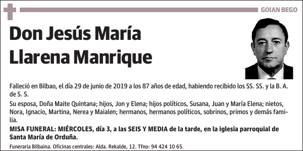 Jesús María Llarena Manrique