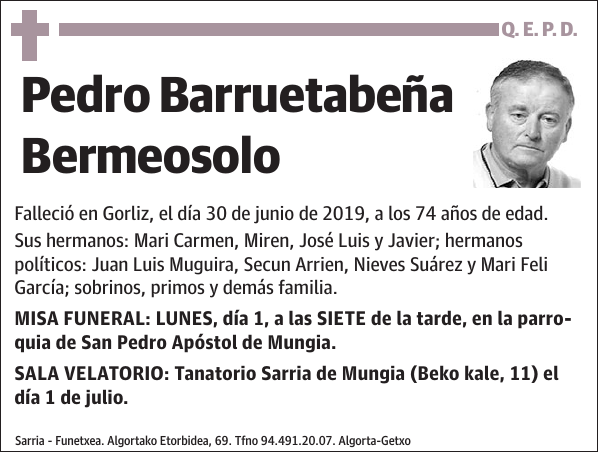 Pedro Barruetabeña Bermeosolo