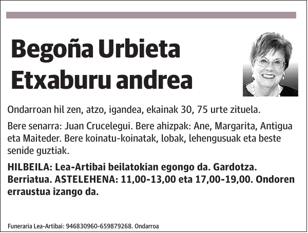 Begoña Urbieta Etxaburu