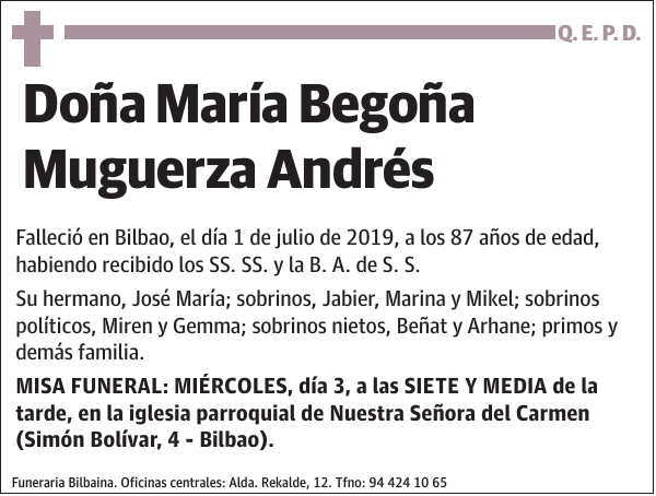 María Begoña Muguerza Andrés