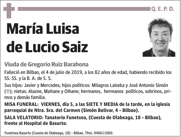 María Luisa de Lucio Saiz